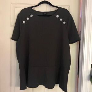 River Island Plus Top, Army Green, Size 24